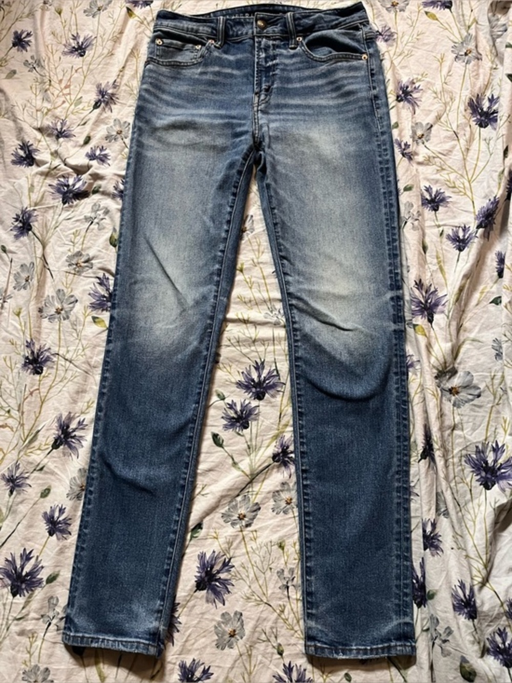 American Eagle Next Level Flex Slim Jeans Mens Size 32x34 Light Wash 44% Cotton